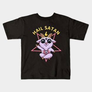 Hail cute satan Kids T-Shirt